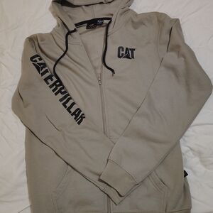 Caterpillar Gray Zip-Up Hoodie